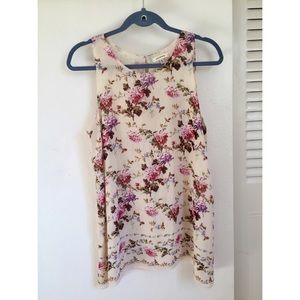 Max Studio Floral Sleeveless Blouse